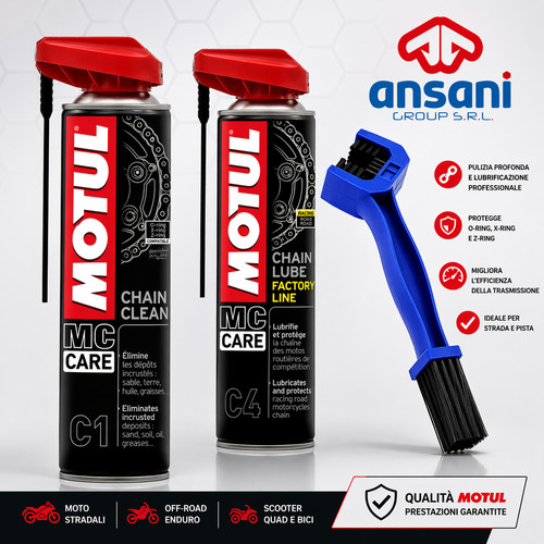 Kit pulizia catena moto - catena, motul
